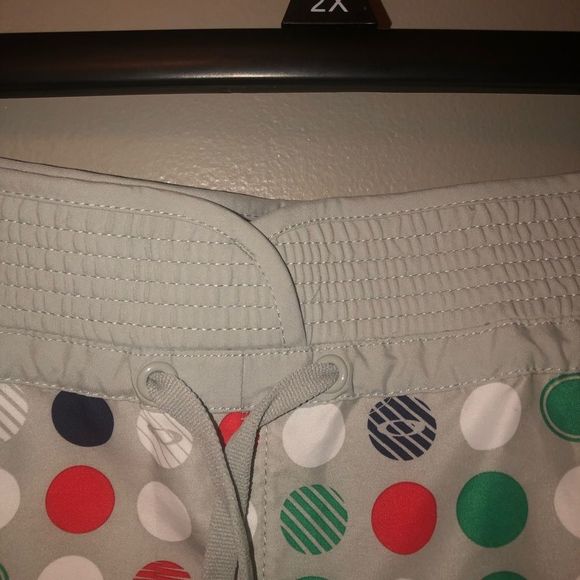 Oakley Women's Polka Dot Shorts - White, Red, Blue - Picture 4 of 8